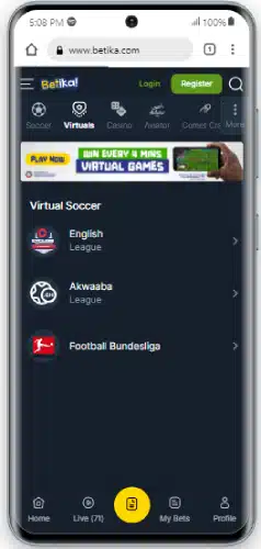 Range of Virtual Sports