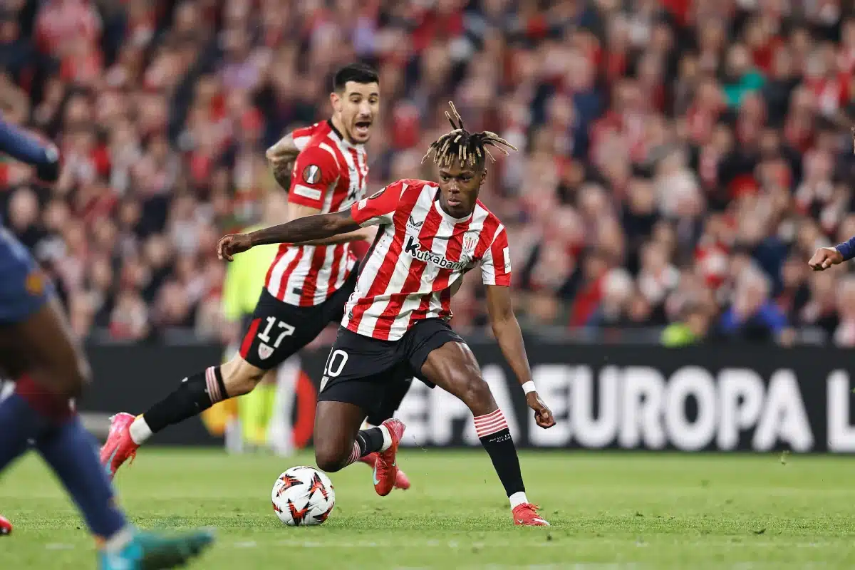 Nico Williams (Bilbao) Football/Soccer : "UEFA Europa League" Round of 16 2nd leg match between Athletic Club de Bilbao 3-1 AS Roma