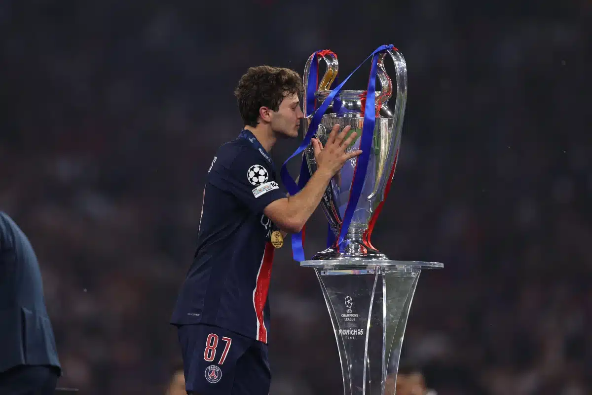 Joao Neves during the Final UEFA Champions League 2024-2025 match between PSG and Inter Milan