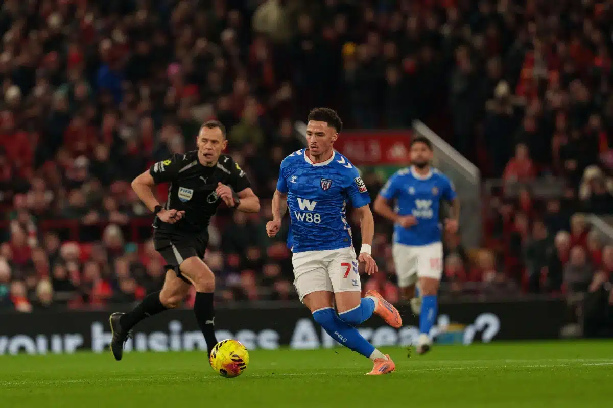 Sunderland's Chemsdine Talbi during the Premier League match between Liverpool and Sunderland, 3rd December 2025